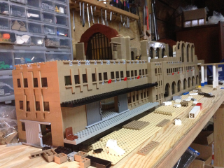 Illustration for article titled This all-LEGO train depot proves that everything really is awesome.